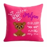 Kissen 40x40 cm SWEET BÄR personalisiert mit Geburtsdaten/Name
