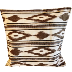 Exklusive Kissenhülle, 40×40 cm, Telas de Lengua, beige-braun