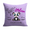 Kissen 40x40 cm SWEET PANDA personalisiert mit Geburtsdaten