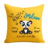 Kissen 40x40 cm SWEET PANDA personalisiert mit Geburtsdaten