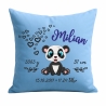Kissen 40x40 cm SWEET PANDA personalisiert mit Geburtsdaten