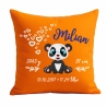 Kissen 40x40 cm SWEET PANDA personalisiert mit Geburtsdaten