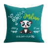 Kissen 40x40 cm SWEET PANDA personalisiert mit Geburtsdaten