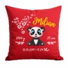 Kissen 40x40 cm SWEET PANDA personalisiert mit Geburtsdaten