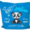 Kissen 40x40 cm SWEET PANDA personalisiert mit Geburtsdaten