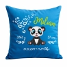 Kissen 40x40 cm SWEET PANDA personalisiert mit Geburtsdaten