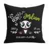 Kissen 40x40 cm SWEET PANDA personalisiert mit Geburtsdaten