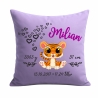 Kissen 40x40 cm SWEET TIGER personalisiert mit Geburtsdaten