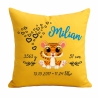 Kissen 40x40 cm SWEET TIGER personalisiert mit Geburtsdaten