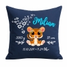 Kissen 40x40 cm SWEET TIGER personalisiert mit Geburtsdaten