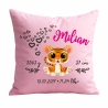 Kissen 40x40 cm SWEET TIGER personalisiert mit Geburtsdaten