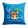 Kissen 40x40 cm SWEET TIGER personalisiert mit Geburtsdaten