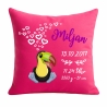 Kissen 40x40 cm SWEET TUKAN personalisiert mit Geburtsdaten