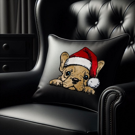 NEU Stickdatei Applikation Franz. Bulldogge David