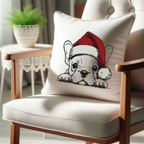 NEU Stickdatei Franz. Bulldogge Hund  David  Mütze
