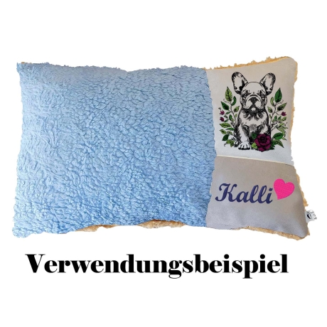 Stickdatei Französische Bulldogge MajaHund Blumen