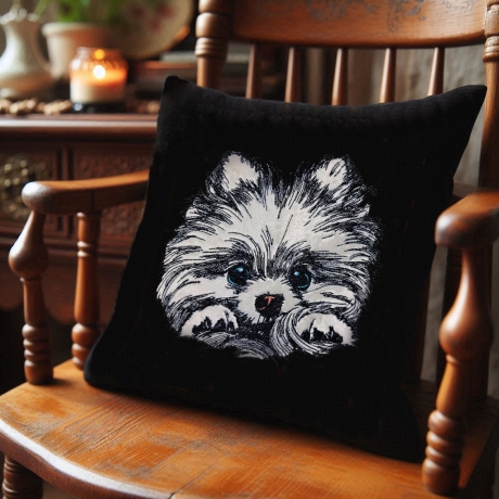 NEU Applikation Stickdatei Pomeranian  Lou Hund 