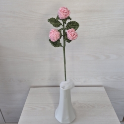 Kleine Rosen 3er - rosa (Häkelblume)