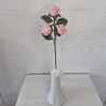 Kleine Rosen 3er - rosa (Häkelblume)