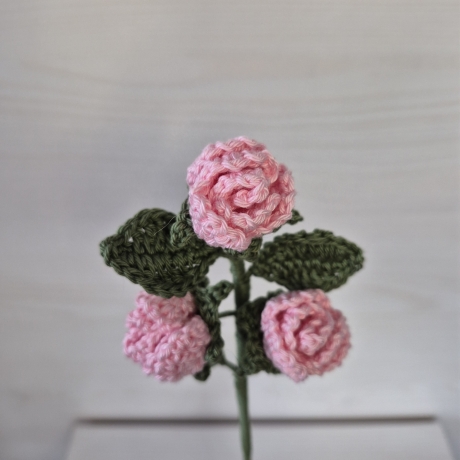 Kleine Rosen 3er - rosa (Häkelblume)