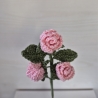 Kleine Rosen 3er - rosa (Häkelblume)
