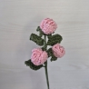 Kleine Rosen 3er - rosa (Häkelblume)