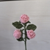 Kleine Rosen 3er - rosa (Häkelblume)