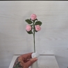 Kleine Rosen 3er - rosa (Häkelblume)