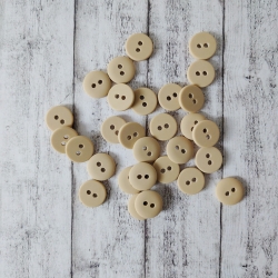 Knopf 2-Loch 15 mm beige