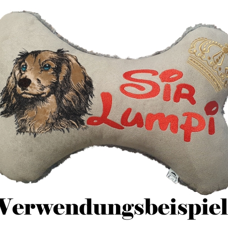 Stickdatei Applikation Dackel Dana realistisch