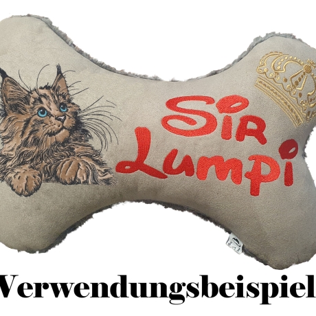 NEU Stickdatei Applikation Maine Coon Katze Kiss 