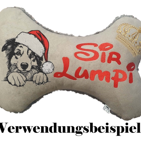 Stickdatei Australian Shepherd  mit Mütze Hund Hanky