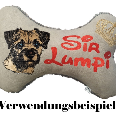 NEU Stickdatei Applikation Border Terrier Jacke