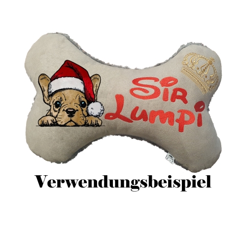 NEU Stickdatei Applikation Franz. Bulldogge David