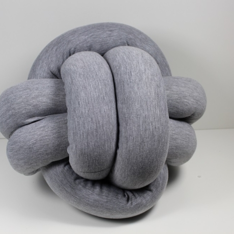 Knotenkissen hellgrau