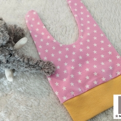 Babymütze Knotenmütze Sterne rosa 3-6 Monate