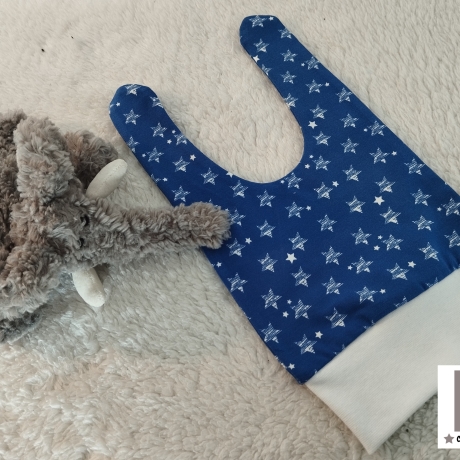 Babymütze Knotenmütze Sterne blau 3-6 Monate