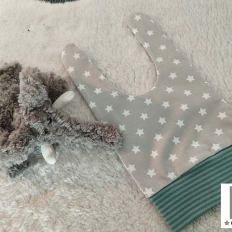 Babymütze Knotenmütze Sterne beige 3-6 Monate
