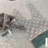 Babymütze Knotenmütze Sterne beige 3-6 Monate