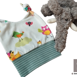 Babymütze Knotenmütze Eule 0-3 Monate Babymütze Knotenmütze Eule 0-3 Monate