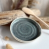 Handgemachte Keramik - getöpferte Kochlöffelablage türkis 