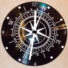 Schallplattenuhr Wanduhr Kompass