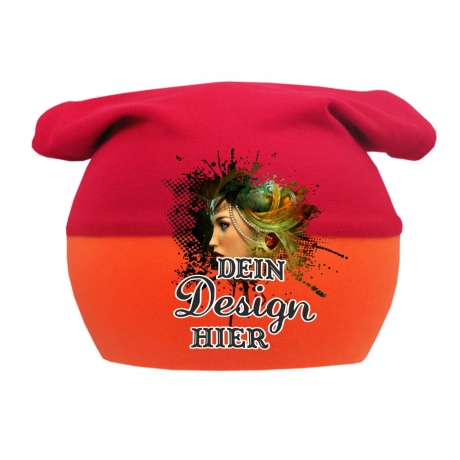 Kopftuch Babymütze Multicolor personalisiert mit Wunschmotiv