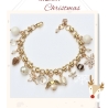 Vergoldetes Weihnachtsarmband mit Charms – Festlicher Armband
