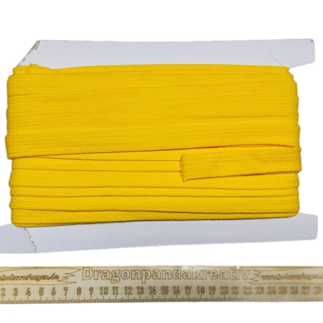 Kordel Flachkordel gelb 2 cm breit