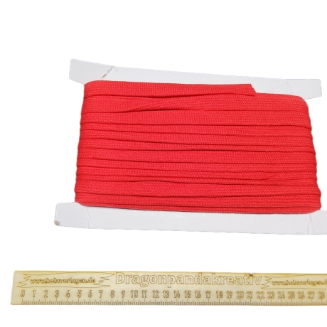 Kordel Flachkordel rot 2 cm breit