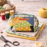 Handgemachte Patchwork Kosmetiktasche Fein abgesteppt Unikat 