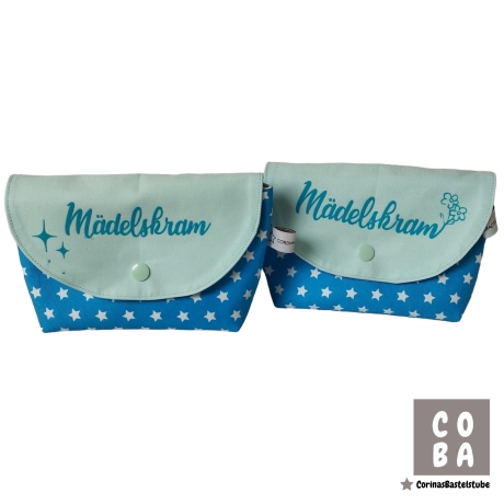 Kosmetiktasche Mädelskram mint türkis
