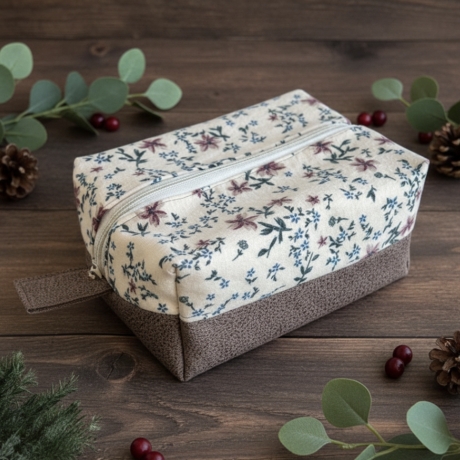 Handgefertigte Kosmetiktasche, Einzelstück aus dem Allgäu