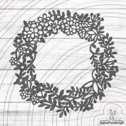 Kranz Blumen Plotterdatei SVG DXF 